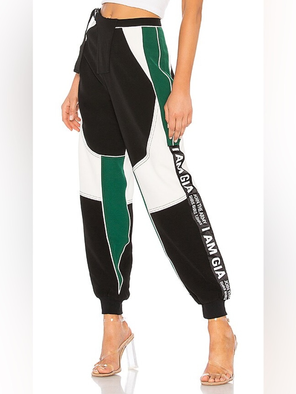 I.AM.GIA Electra Pant in Black, Green & White